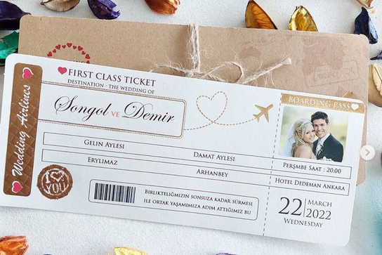 کارت عروسی Ticket
