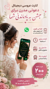 طراحی استوری کارت عروسی دیجیتال