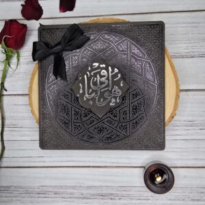 کارت ترحیم لاکچری با پاپیون مشکی شیک در گوشه کارت