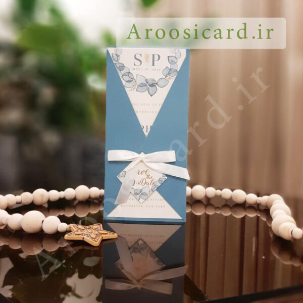 کارت عروسی کد M223 آبی