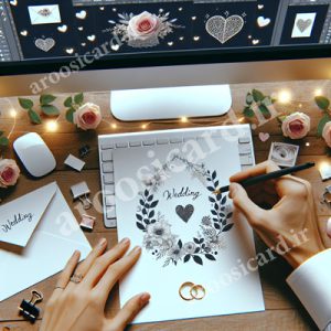 طراحی کارت عروسی دیجیتال برای دعوت آنلاین به جشن عروسی