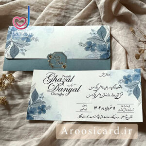 کارت عروسی کد M96 طرح کارت و لایی مونتاژ شده