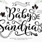 فونت خوشنویسی لاتین sandria