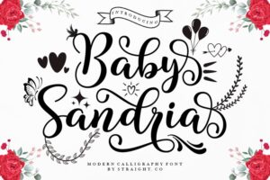 فونت خوشنویسی لاتین sandria
