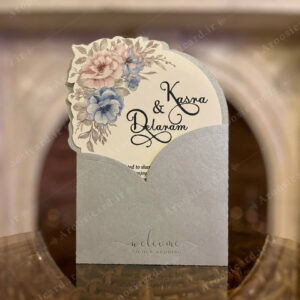 کارت عروسی کد 307 رنگ نقره ای