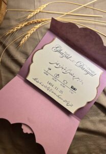کارت عروسی گلدار مدل love story