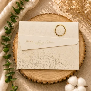 کارت عروسی طلایی مینیمال