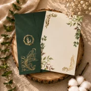 کارت عروسی اقتصادی سبز کشویی
