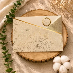 کارت عروسی اقتصادی طلایی مینیمال