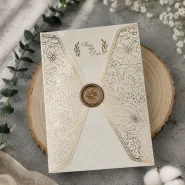 کارت عروسی ساده و شیک طلایی