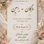استوری کارت عروسی طرح شیک با حلقه و گل