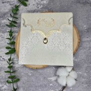 کارت عروسی مینیمال مربعی طلاکوب
