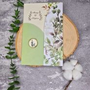 کارت عروسی ساده و ارزان طرح پروانه کد 1044
