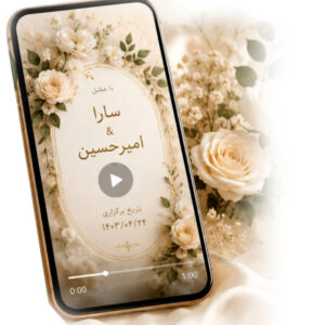 کارت عروسی دیجیتال به صورت عکس برای دعوت مهمانها توسط پیام رسان