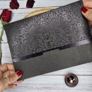 کارت ترحیم با مقوی مشکی کد S21