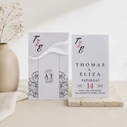 کارت عروسی مینیمال کشویی مدل Thomas