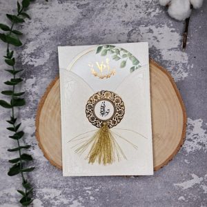 کارت عروسی مینیمال سفید «آوینا»