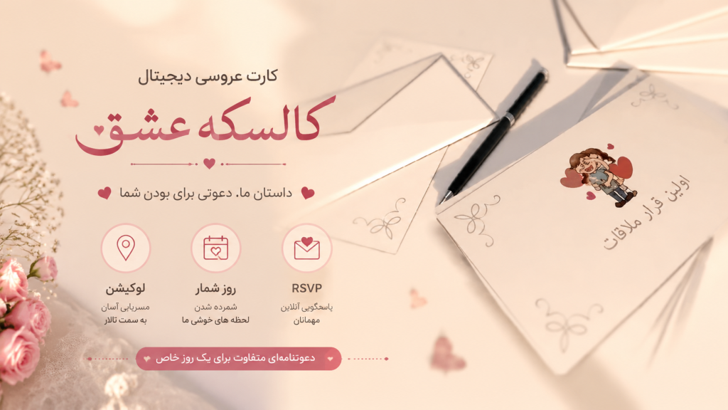 کارت عروسی دیجیتال «کالسکه عشق»