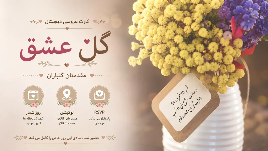 کارت عروسی دیجیتال🌹گل عشق