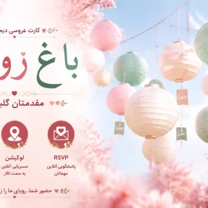 کارت عروسی دیجیتال باغ رویاها