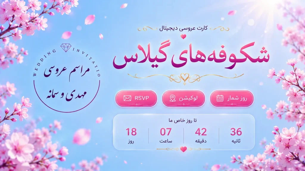 کارت دیجیتال «شکوفه های گیلاس»