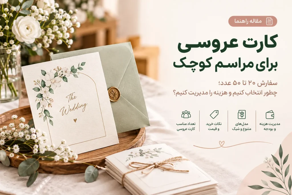 کارت عروسی برای مراسم کوچک