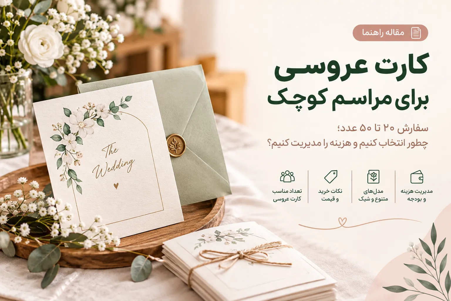 کارت عروسی برای مراسم کوچک