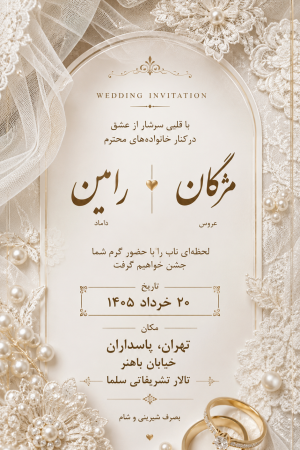 استوری کارت عروسی طرح لوکس با دانتل
