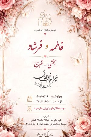 طرح کلاسیک شیک برای دعوت مهمانها بصورت آنلاین